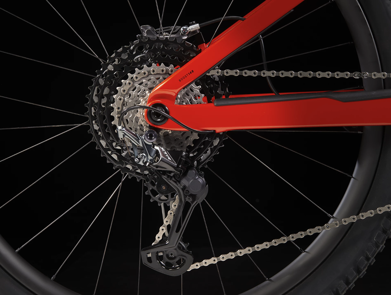 Trek Rail 9.9 CX Race Full Suspension Electric Mountain Bike 2024 in Lava Red-4